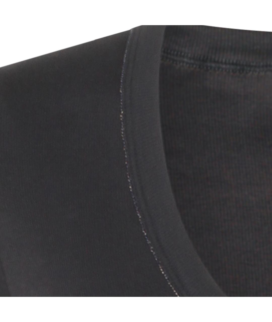 FABIANA FILIPPI Темно-синяя хлопко-эластановая футболка, фото 2