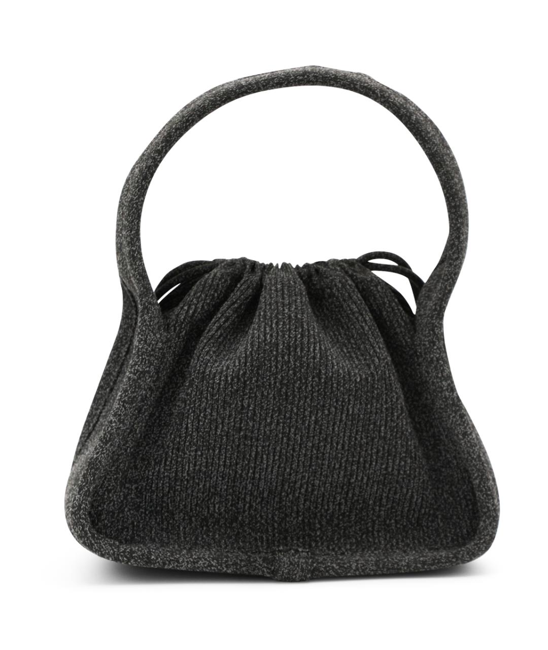 ALEXANDER WANG Серая хлопковая сумка с короткими ручками, фото 3