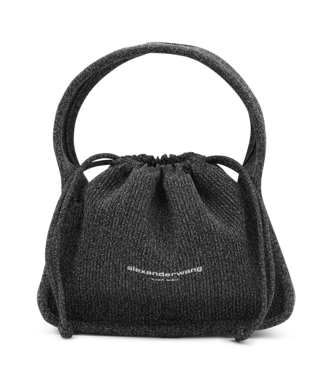 ALEXANDER WANG Серая хлопковая сумка с короткими ручками, фото 1