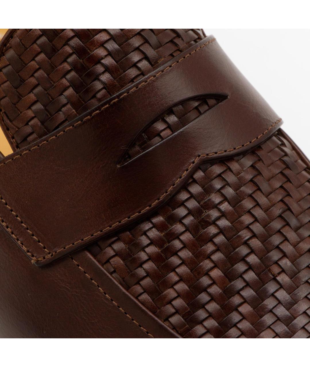 BRUNELLO CUCINELLI Коричневые кожаные лоферы, фото 5