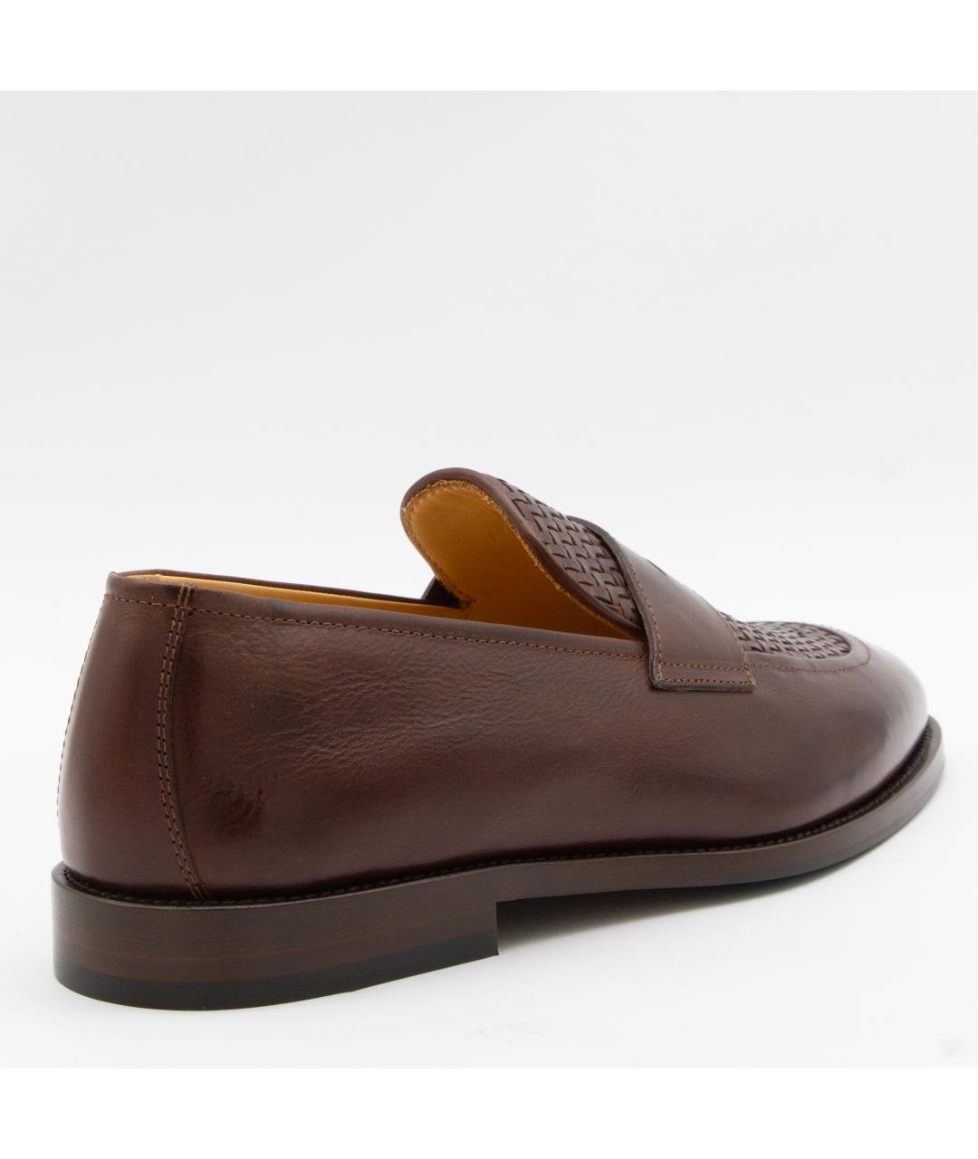 BRUNELLO CUCINELLI Коричневые кожаные лоферы, фото 4