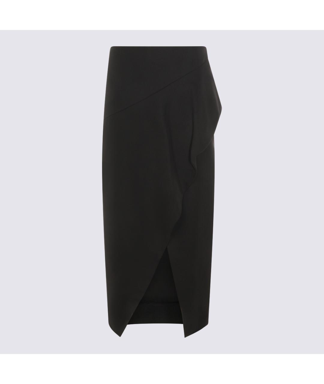 KHAITE Черная шерстяная юбка миди, фото 2
