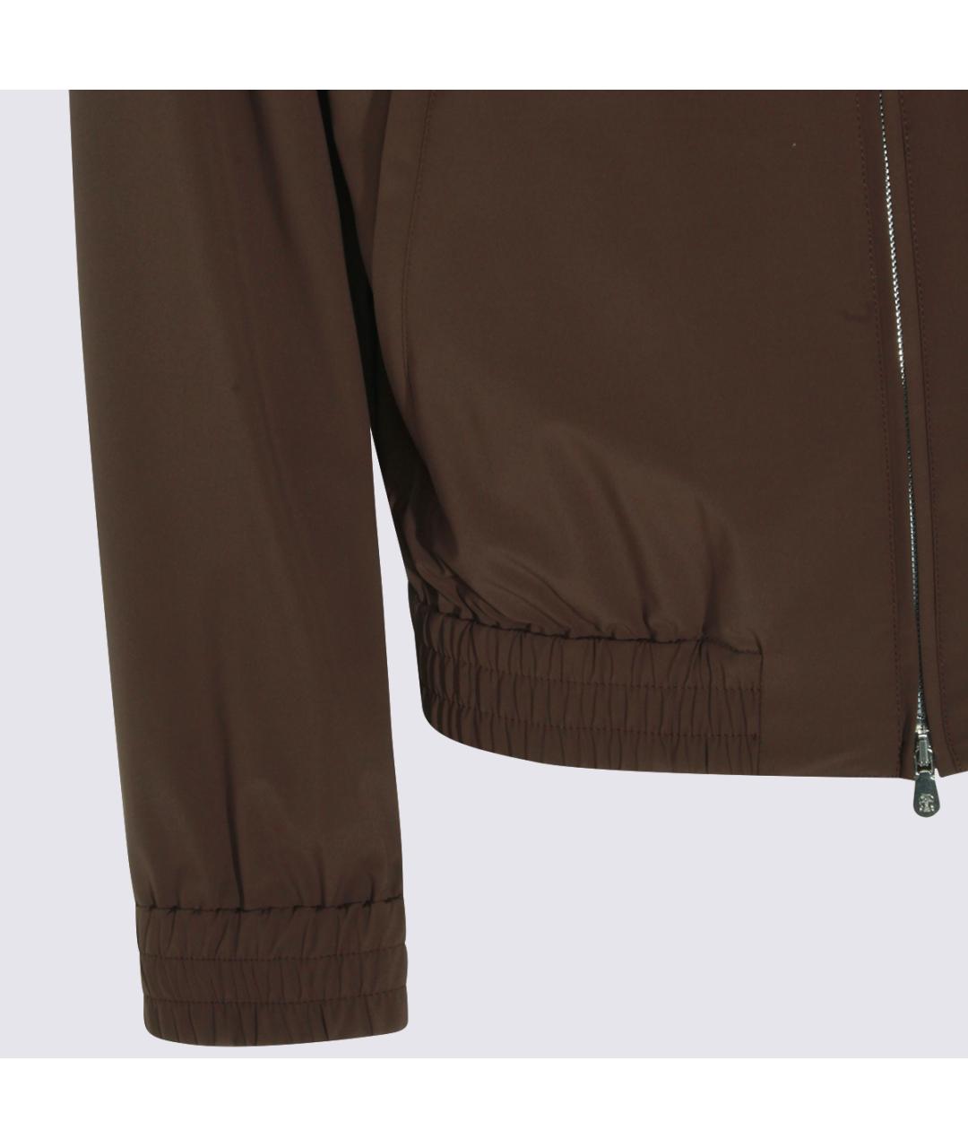 BRUNELLO CUCINELLI Коричневая синтетическая куртка, фото 5