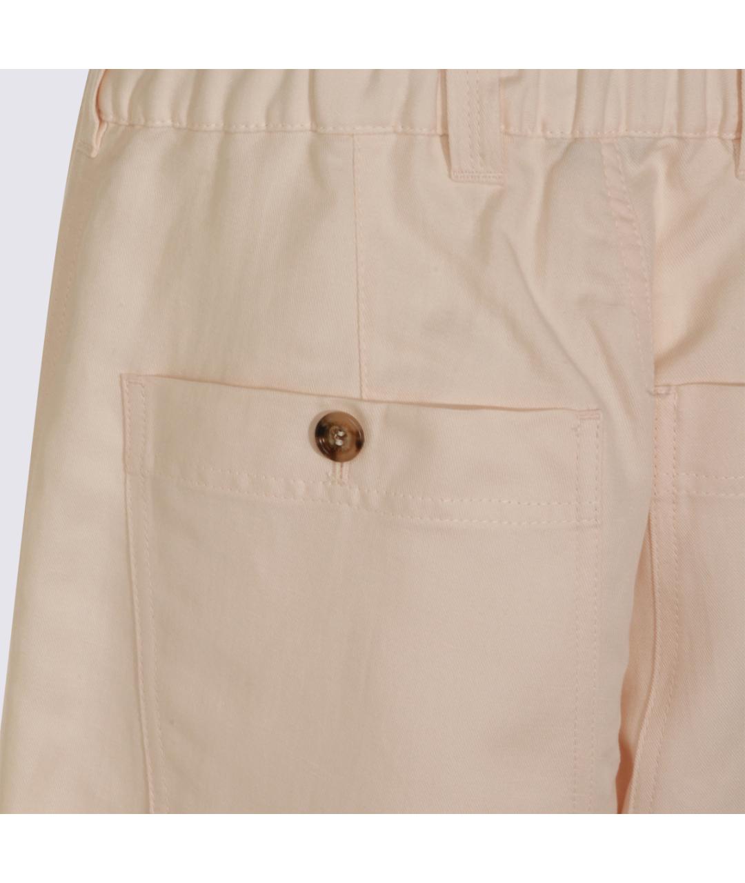 BRUNELLO CUCINELLI Бежевые льняные повседневные брюки, фото 5