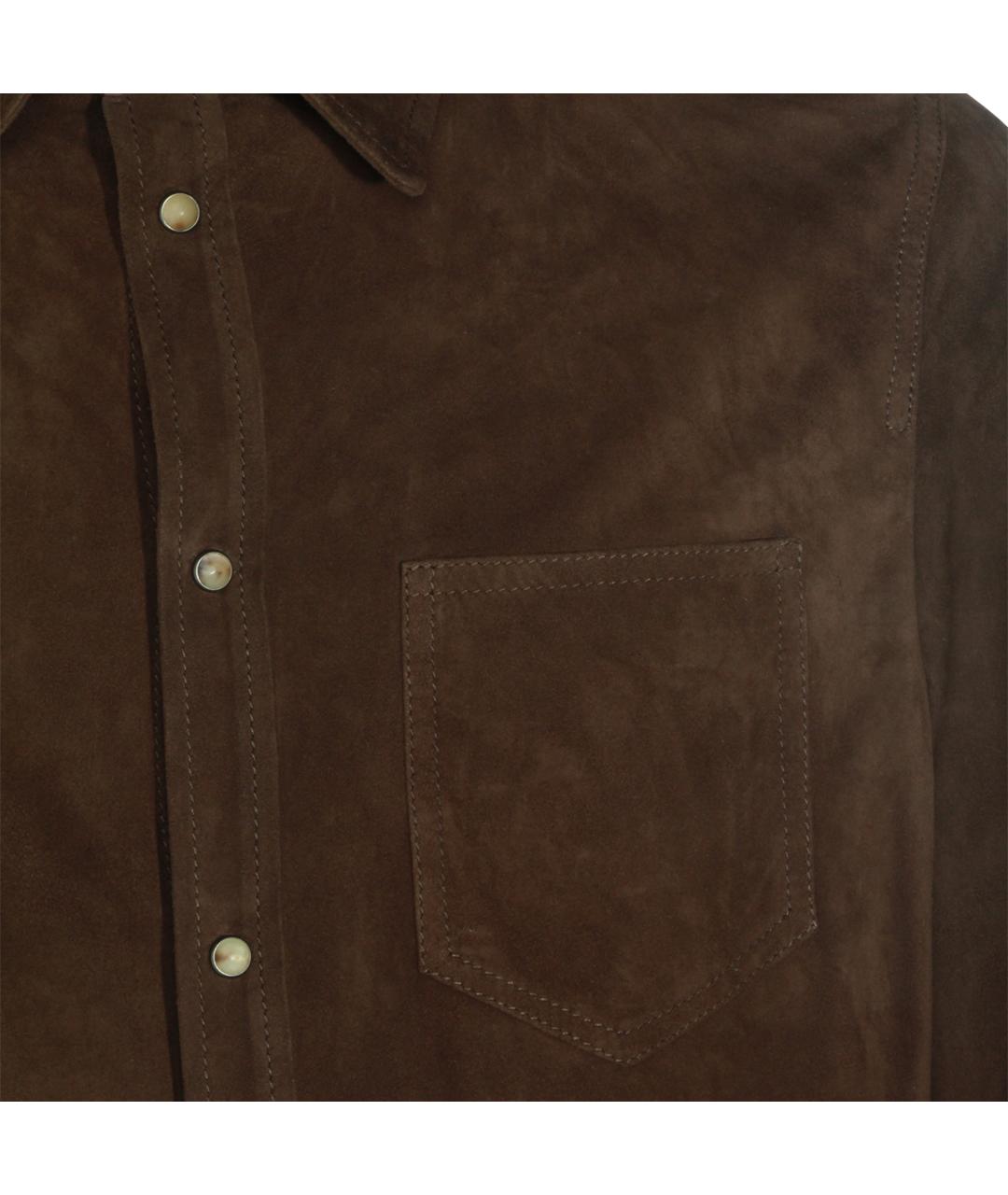 BRUNELLO CUCINELLI Коричневая кожаная куртка, фото 4