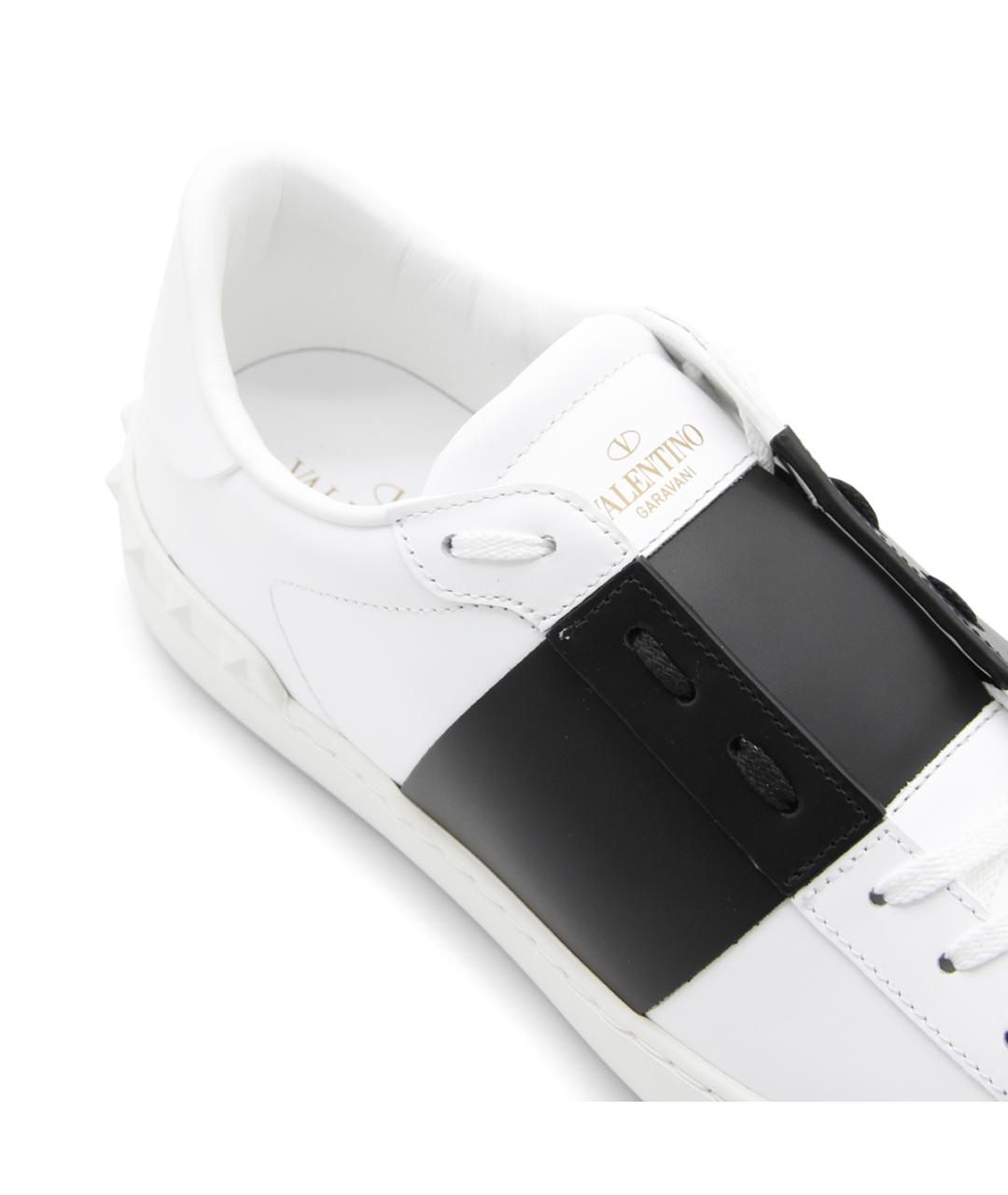 VALENTINO Белые кожаные низкие кроссовки / кеды, фото 4