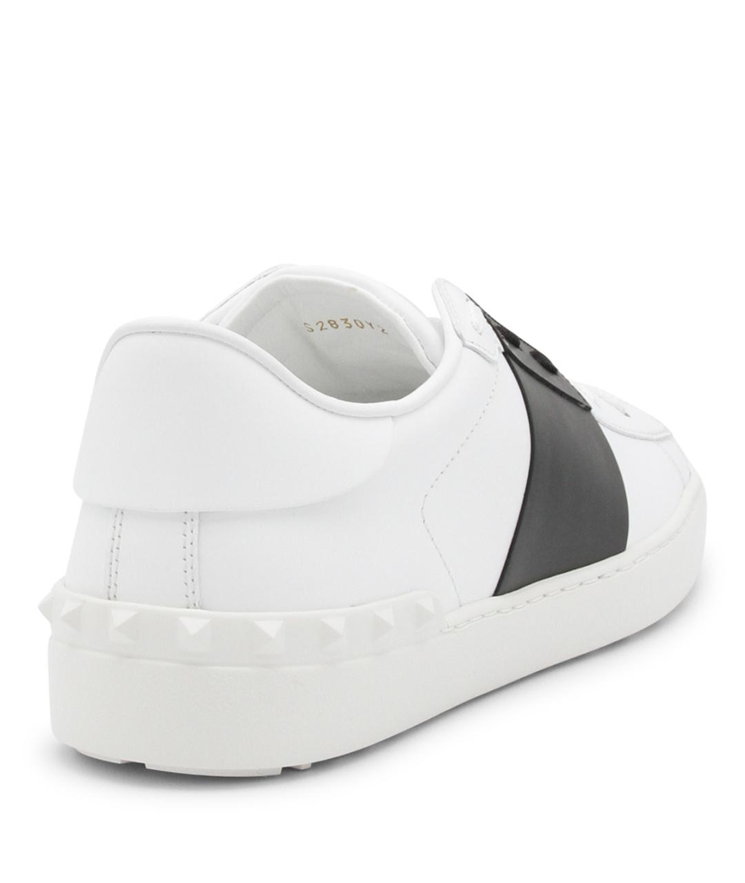 VALENTINO Белые кожаные низкие кроссовки / кеды, фото 3