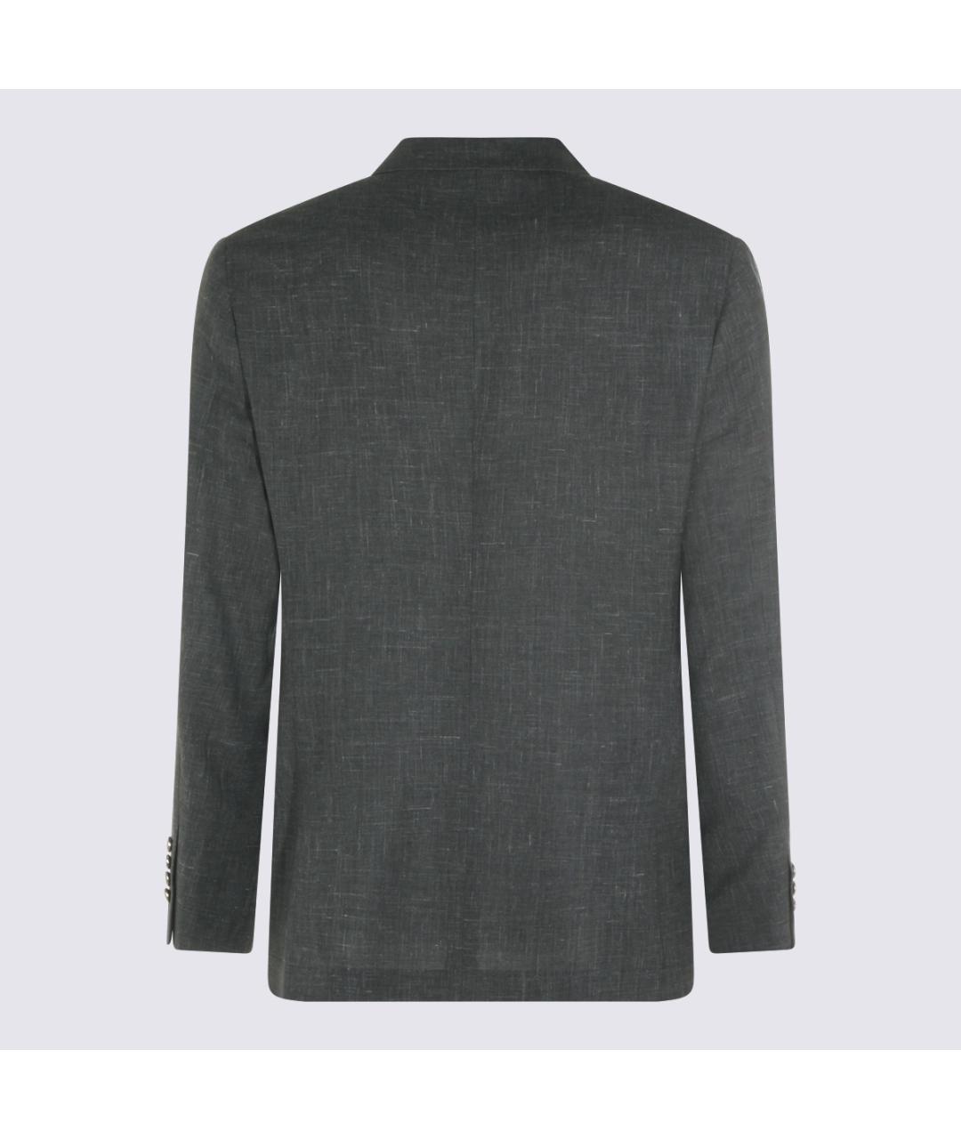 BRUNELLO CUCINELLI Серый шерстяной пиджак, фото 3