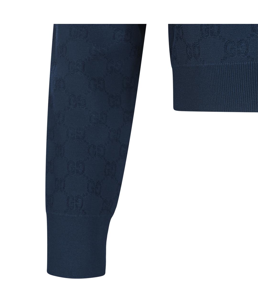 GUCCI Синий вискозный кардиган, фото 4