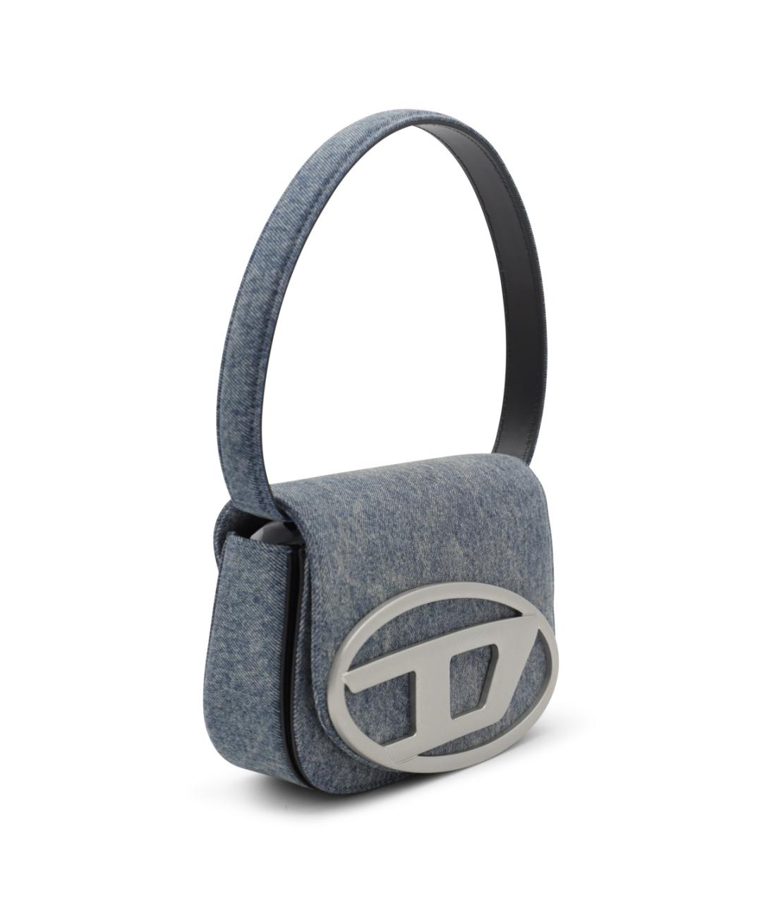DIESEL Синяя деним сумка с короткими ручками, фото 2