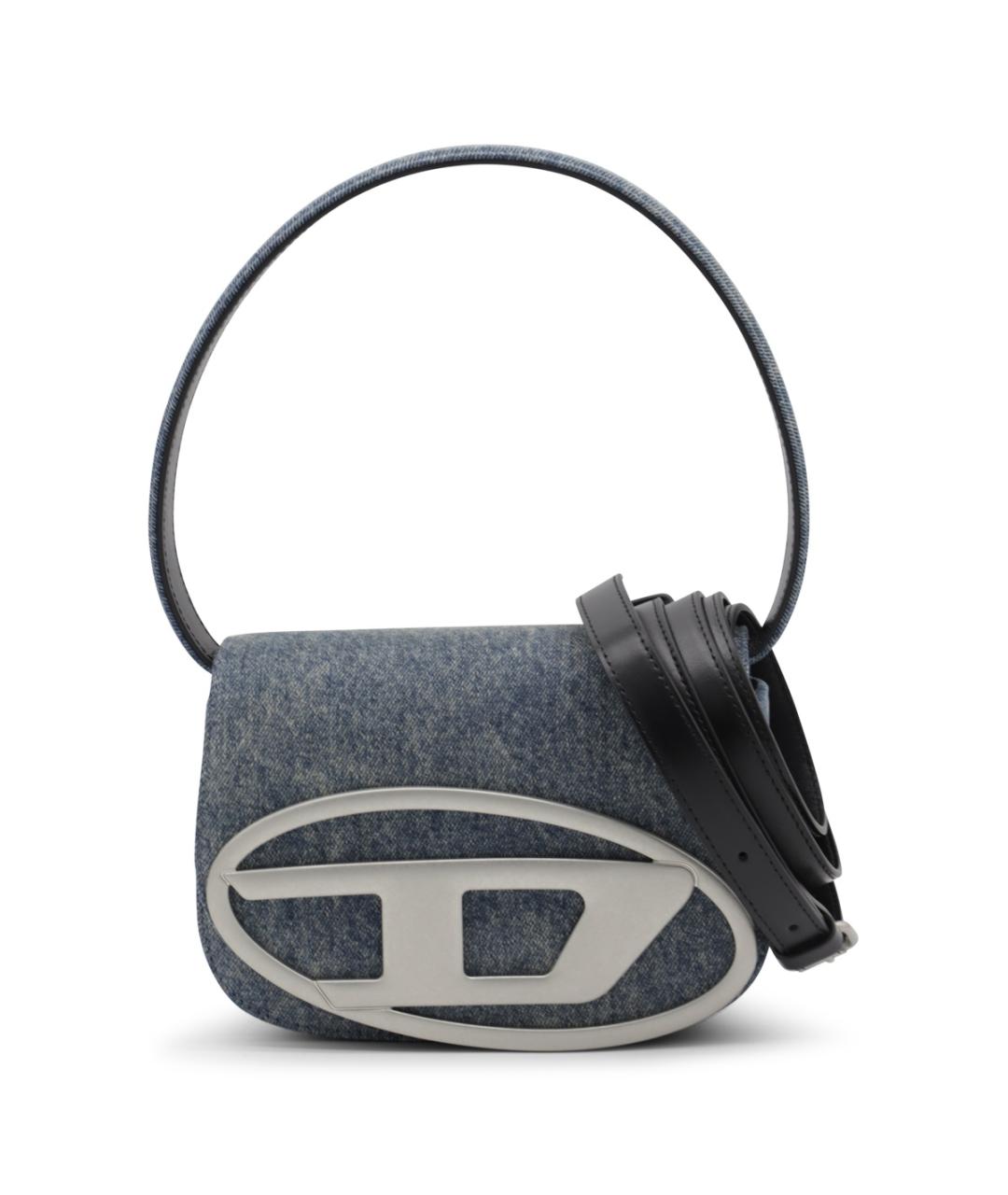 DIESEL Синяя деним сумка с короткими ручками, фото 1