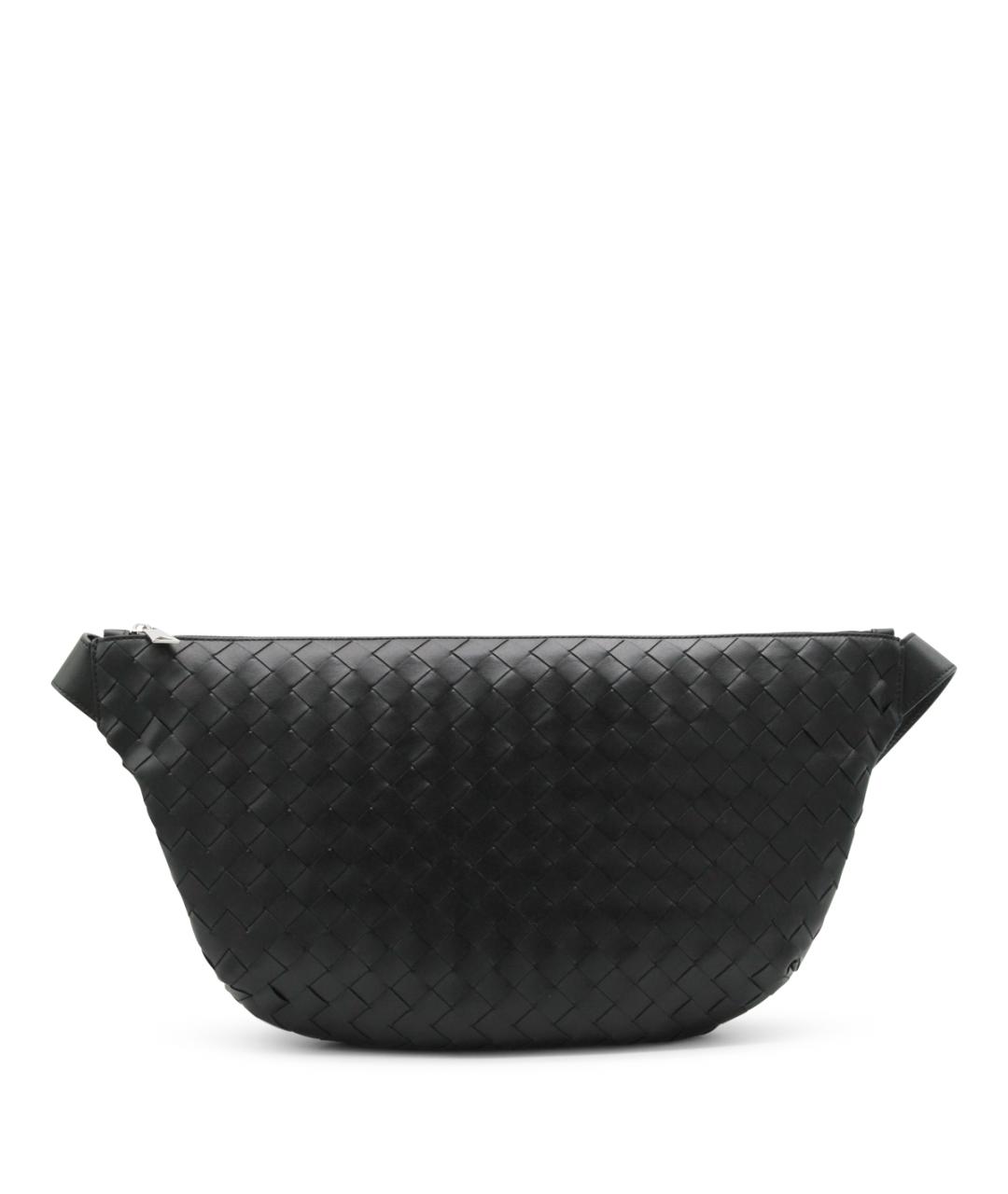 BOTTEGA VENETA Черная кожаная поясная сумка, фото 1