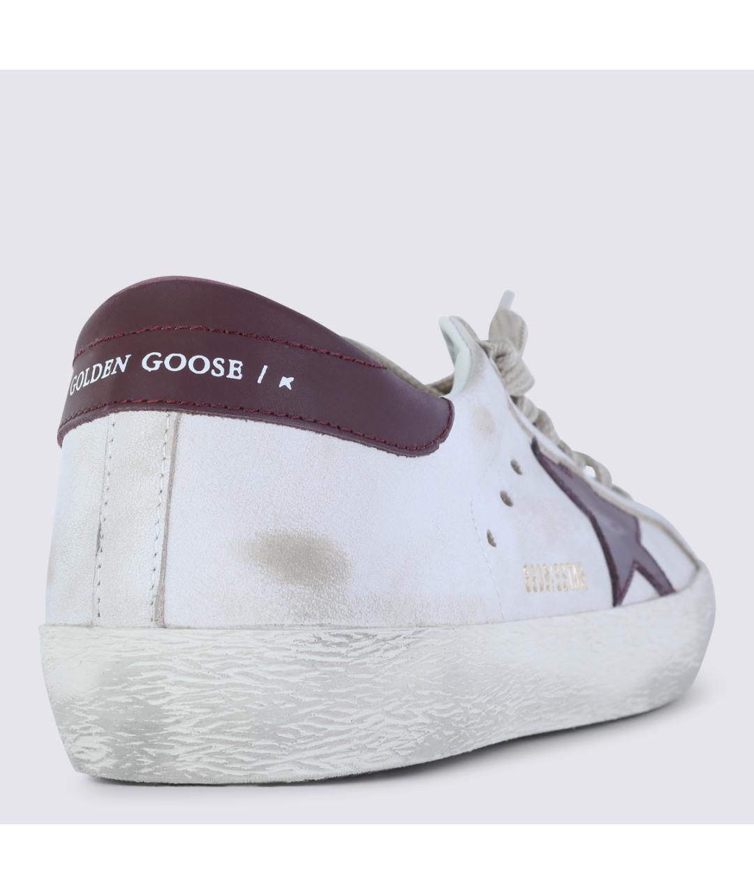 GOLDEN GOOSE DELUXE BRAND Белые кожаные низкие кроссовки / кеды, фото 3
