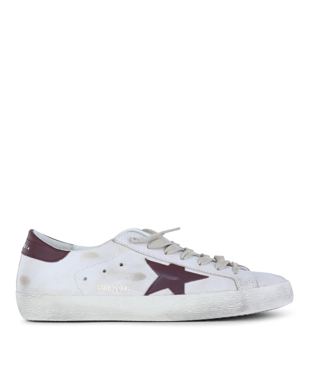 GOLDEN GOOSE DELUXE BRAND Белые кожаные низкие кроссовки / кеды, фото 1
