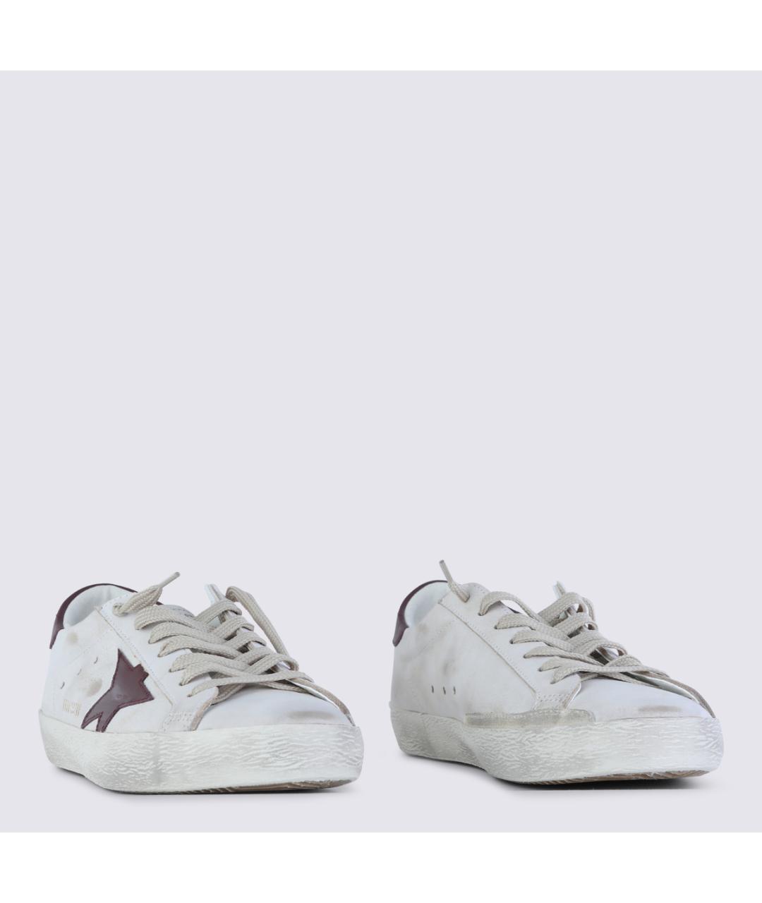GOLDEN GOOSE DELUXE BRAND Белые кожаные низкие кроссовки / кеды, фото 2