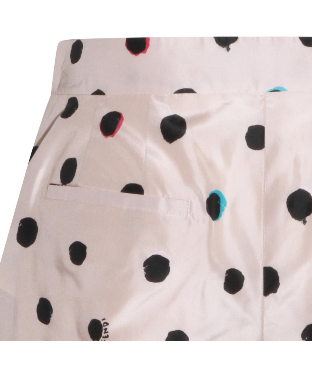 FENDI Бежевые шелковые шорты, фото 4