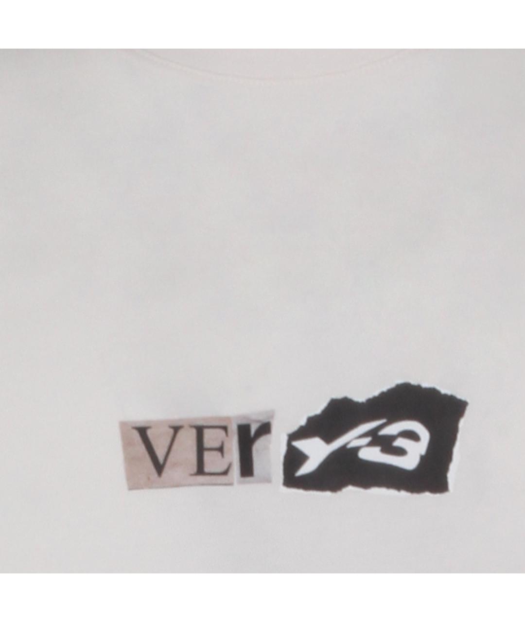 Y-3 Белая хлопковая футболка, фото 3