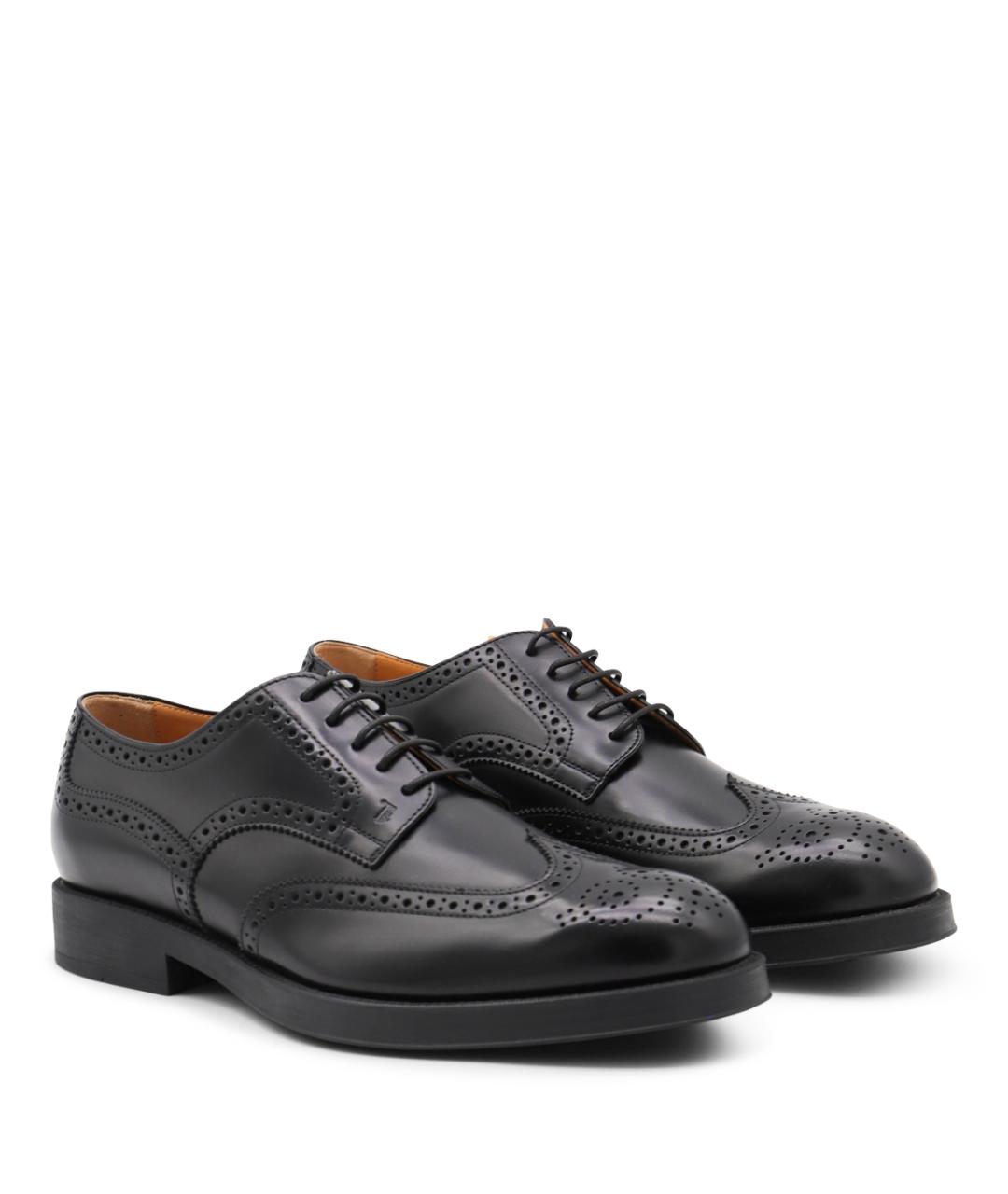 TOD'S Черные кожаные туфли, фото 2