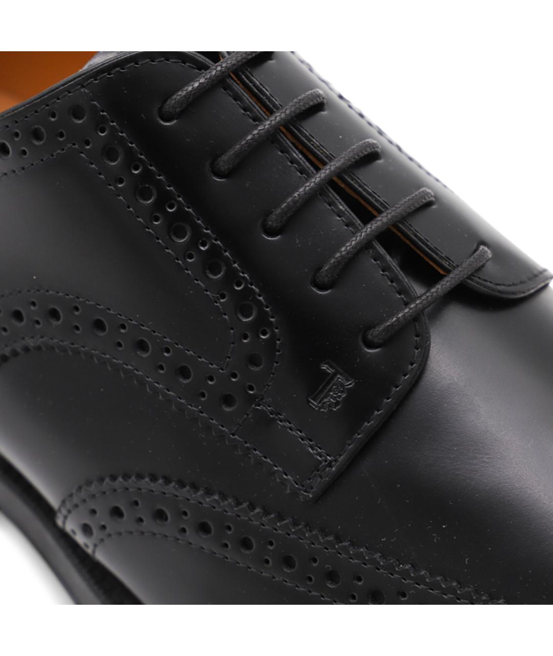 TOD'S Черные кожаные туфли, фото 4