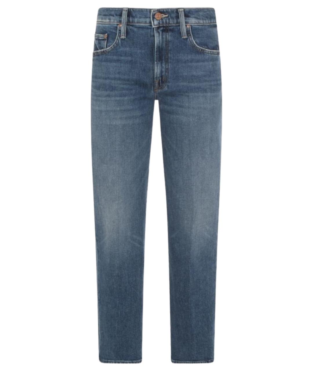 MOTHER Синие хлопковые прямые джинсы, фото 1