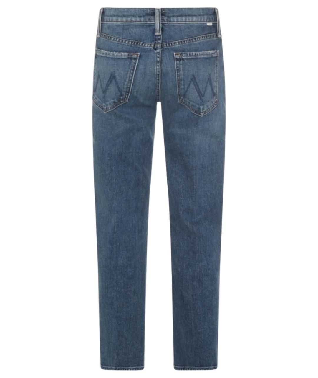 MOTHER Синие хлопковые прямые джинсы, фото 2