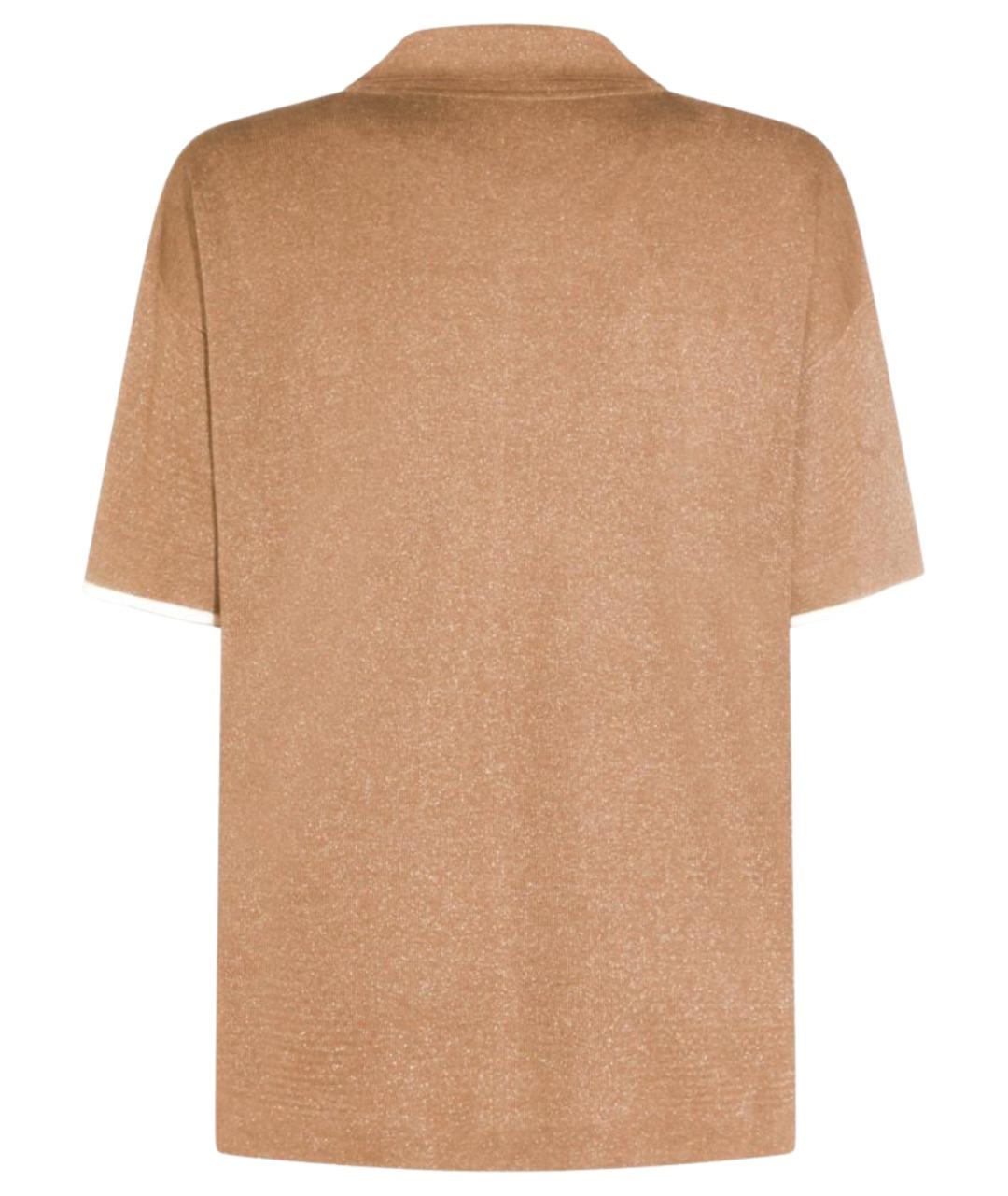 FABIANA FILIPPI Коричневая вискозная футболка, фото 2