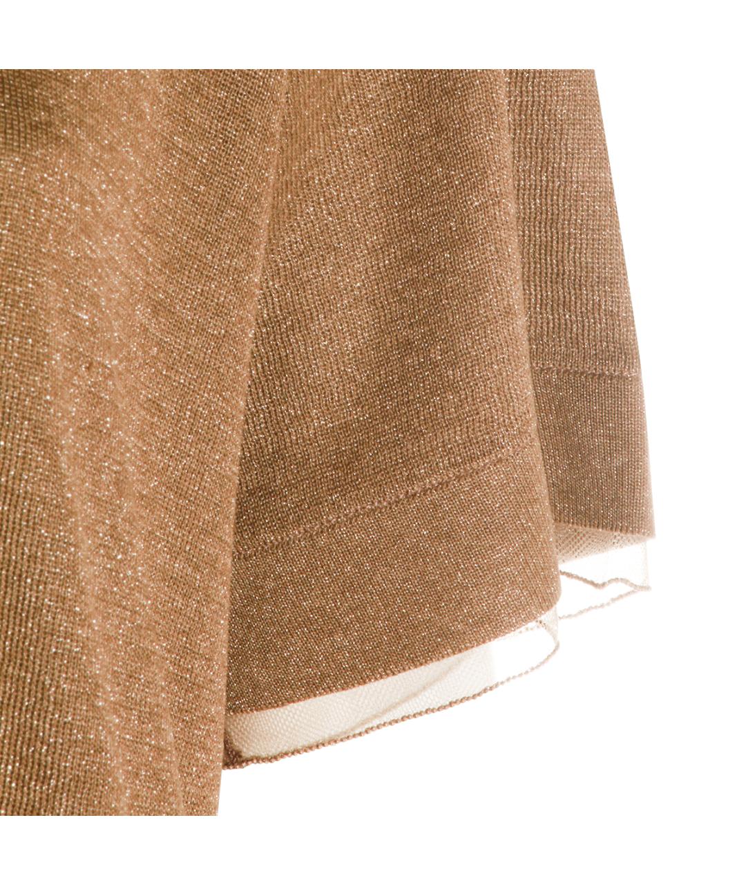 FABIANA FILIPPI Коричневая вискозная футболка, фото 3