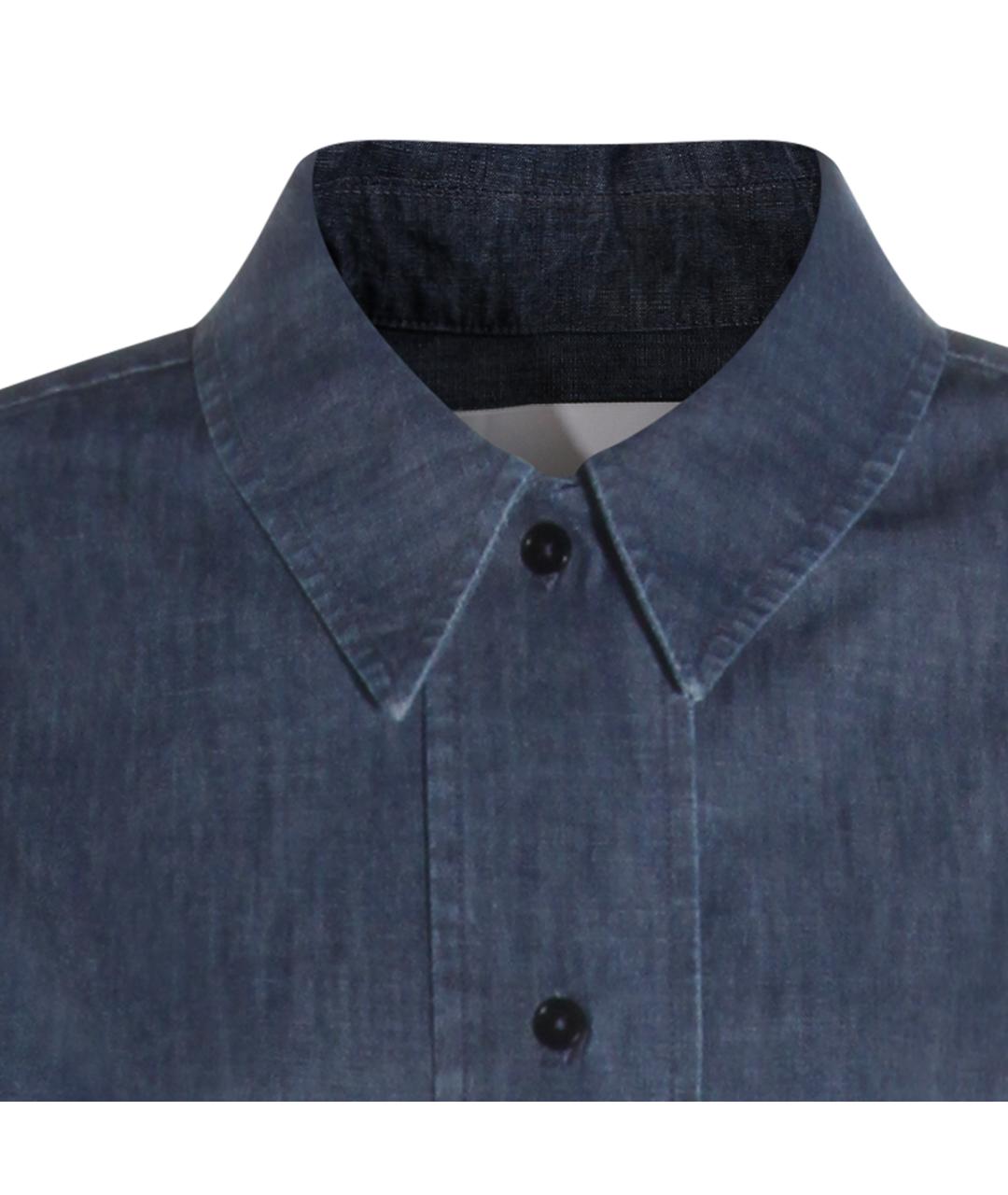 JIL SANDER Синее хлопковое платье, фото 3