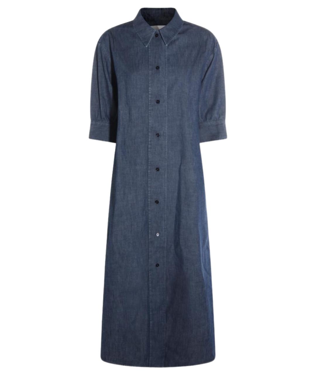 JIL SANDER Синее хлопковое платье, фото 1