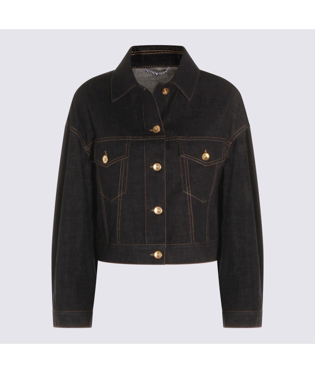 BRUNELLO CUCINELLI Темно-синяя хлопковая куртка, фото 5