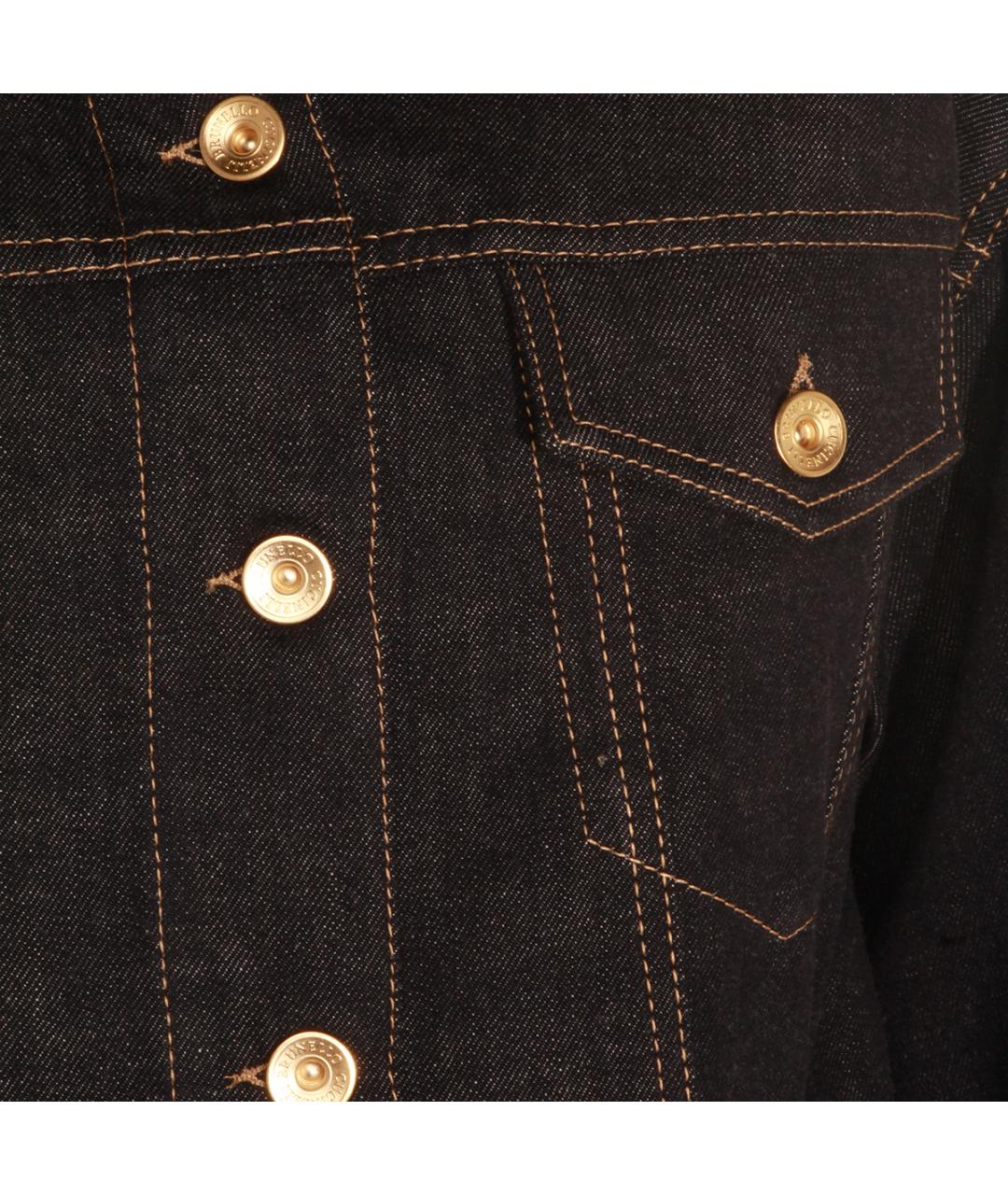 BRUNELLO CUCINELLI Темно-синяя хлопковая куртка, фото 3