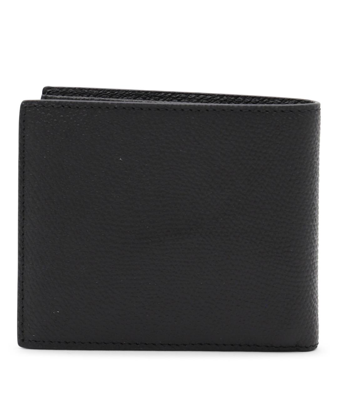 VALENTINO Черный кожаный кошелек, фото 3