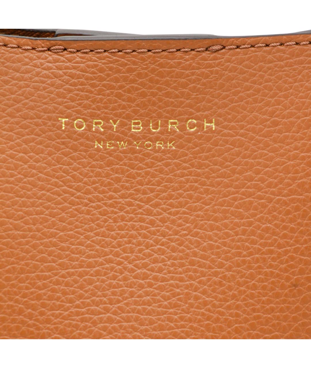 TORY BURCH Коричневая кожаная сумка тоут, фото 3