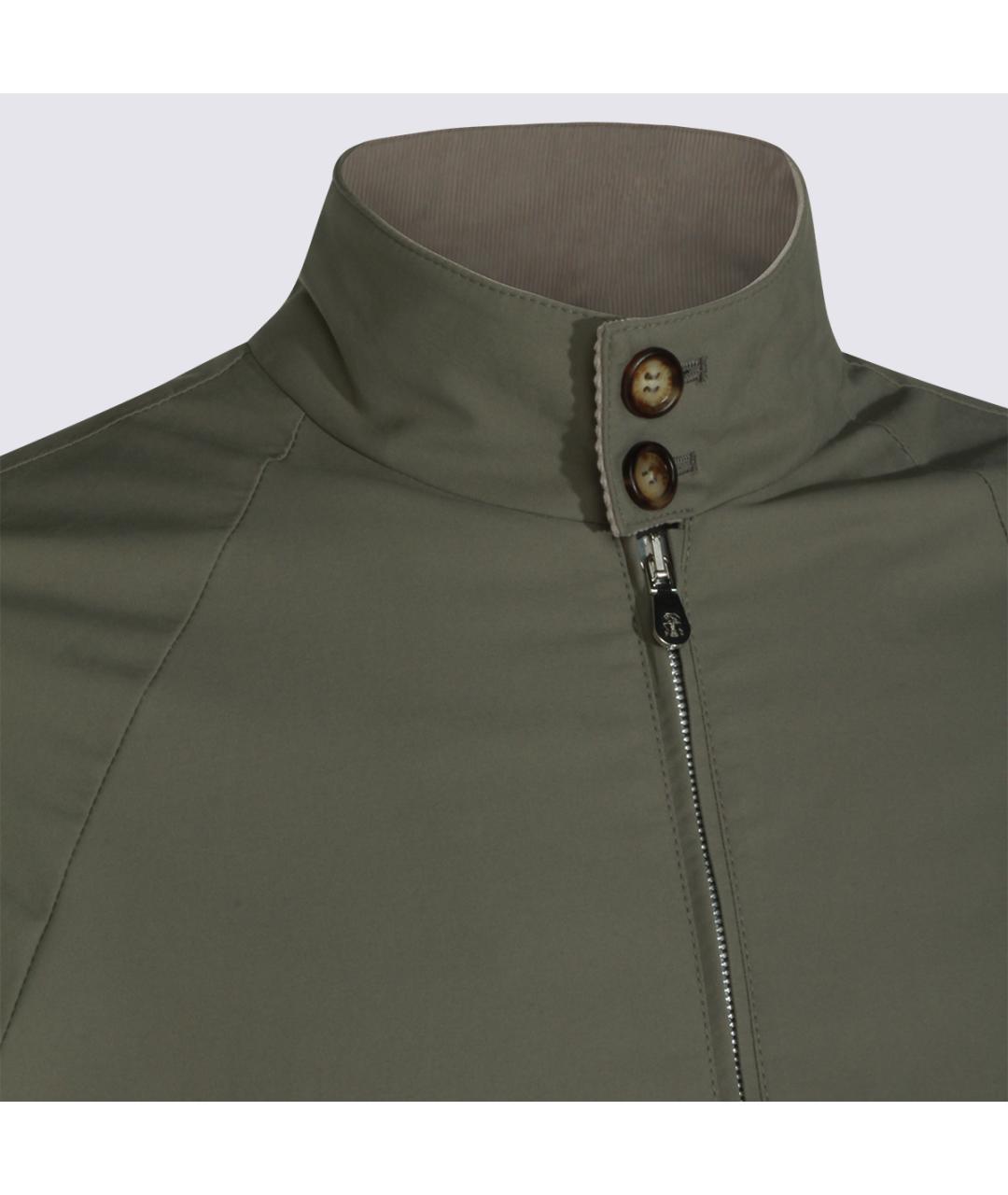 BRUNELLO CUCINELLI Зеленая хлопковая куртка, фото 4