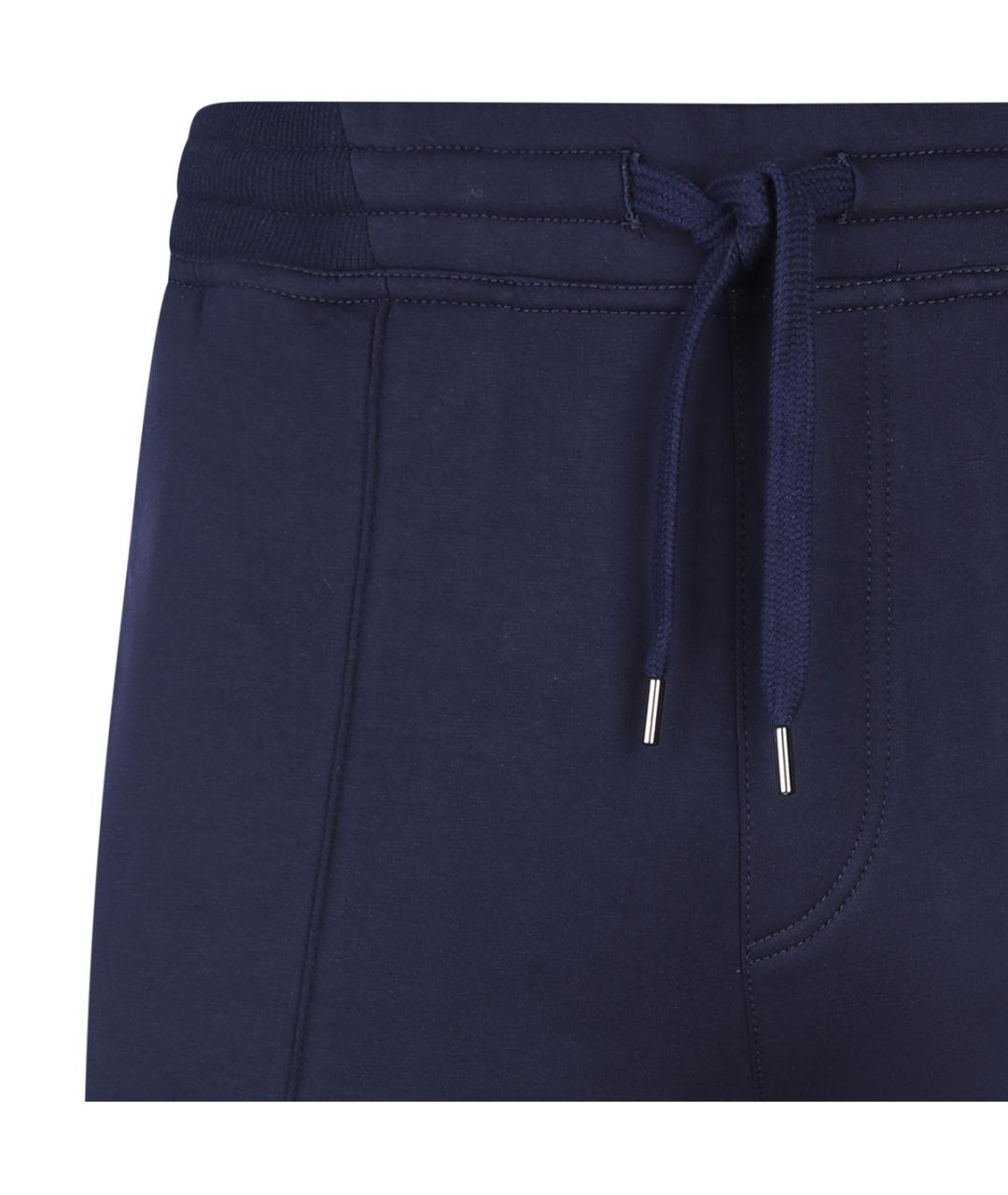 BRUNELLO CUCINELLI Синие хлопковые повседневные брюки, фото 3