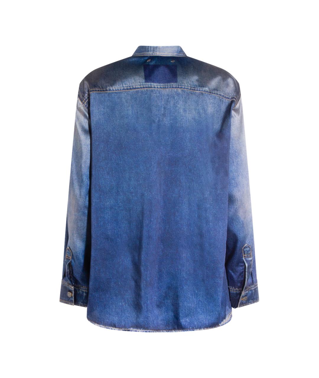 GOLDEN GOOSE DELUXE BRAND Синяя полиэстеровая рубашка, фото 2