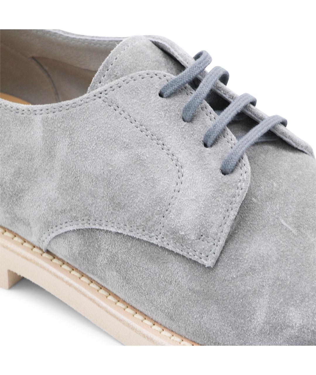 BRUNELLO CUCINELLI Серые замшевые туфли, фото 4