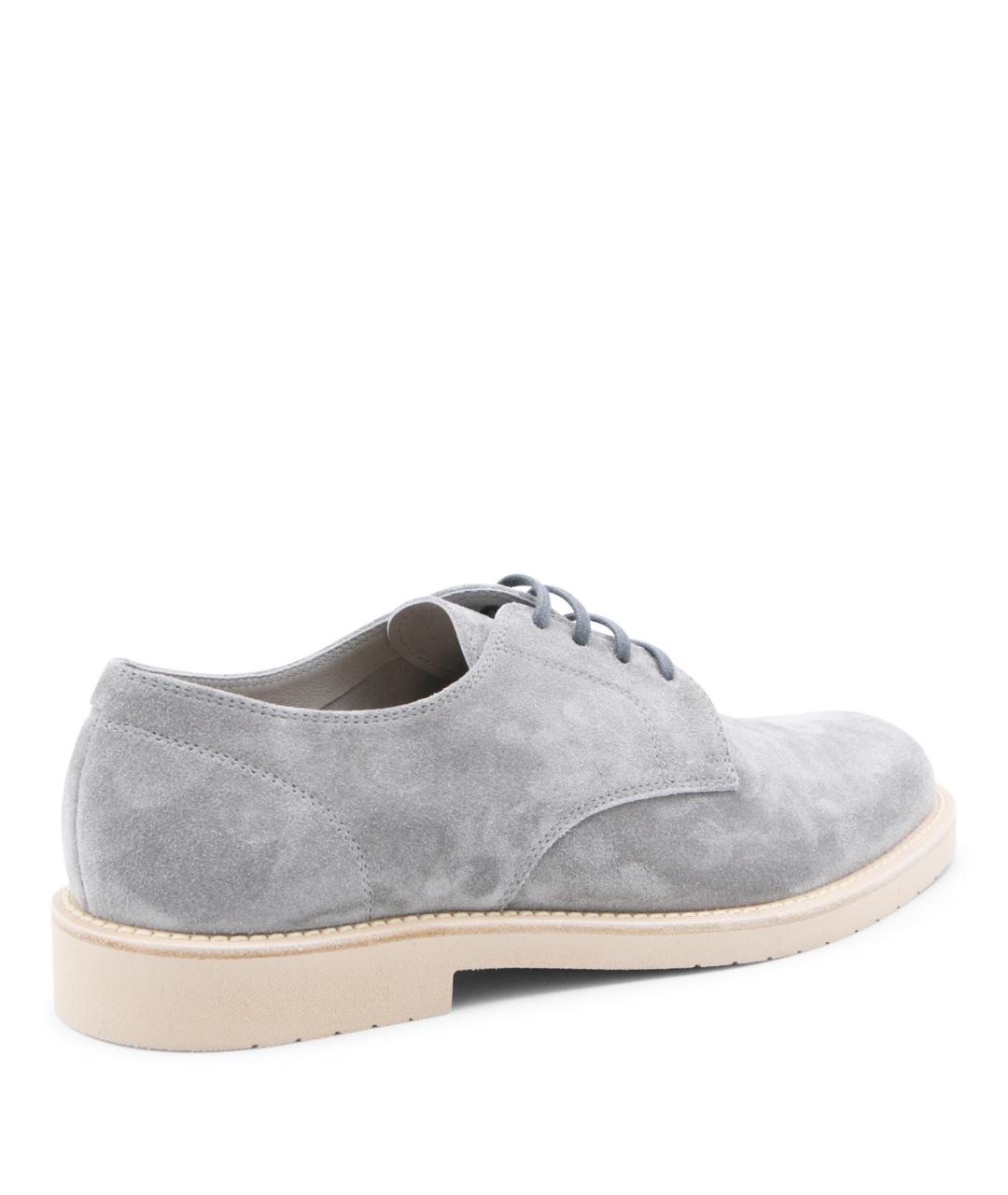 BRUNELLO CUCINELLI Серые замшевые туфли, фото 3