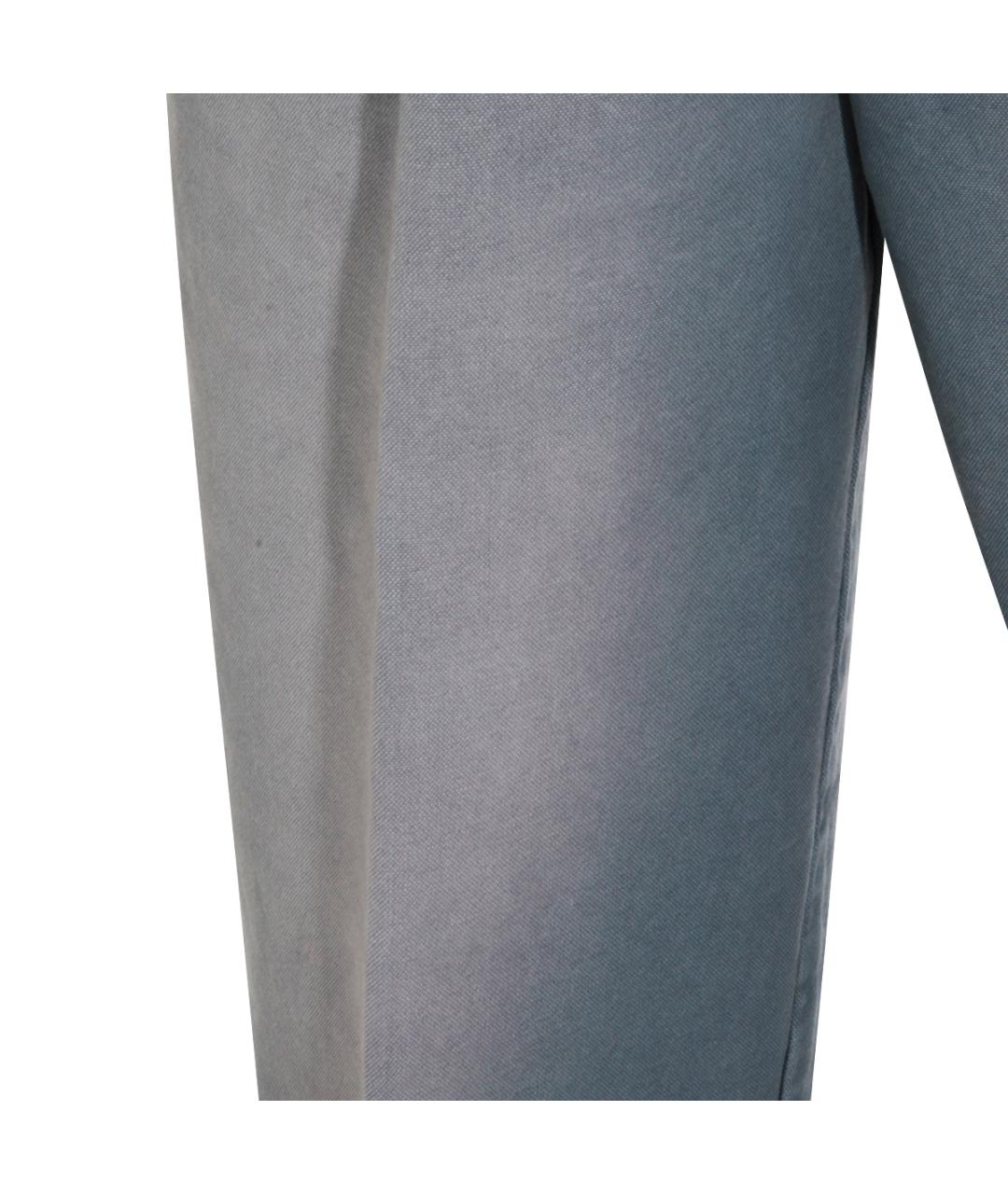 MARNI Синие хлопковые повседневные брюки, фото 4