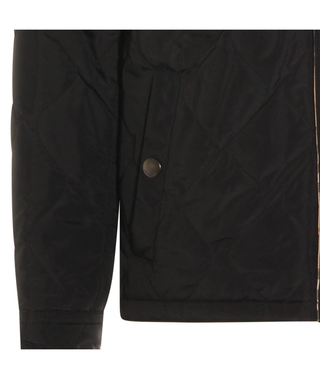 BURBERRY Черная полиамидовая куртка, фото 4