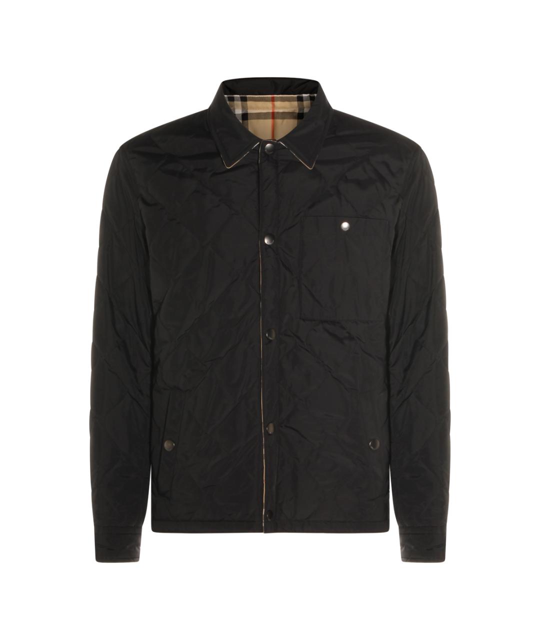 BURBERRY Черная полиамидовая куртка, фото 1