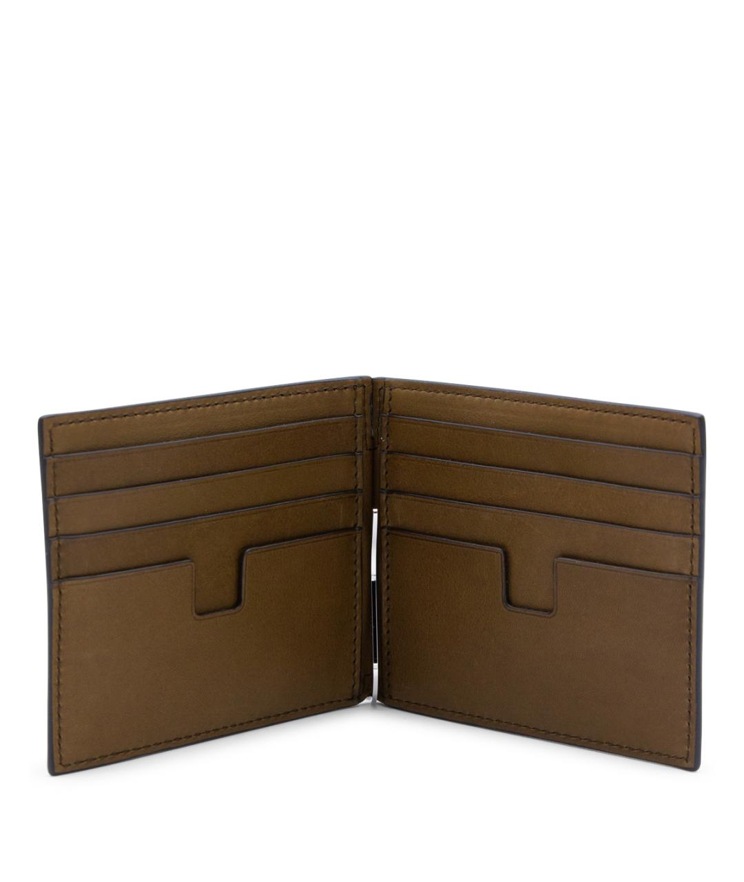 TOM FORD Коричневый кожаный кошелек, фото 2