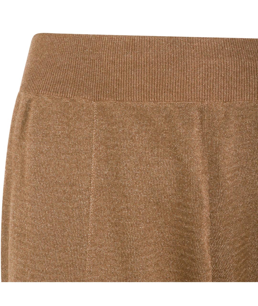 FABIANA FILIPPI Коричневые вискозные прямые брюки, фото 3