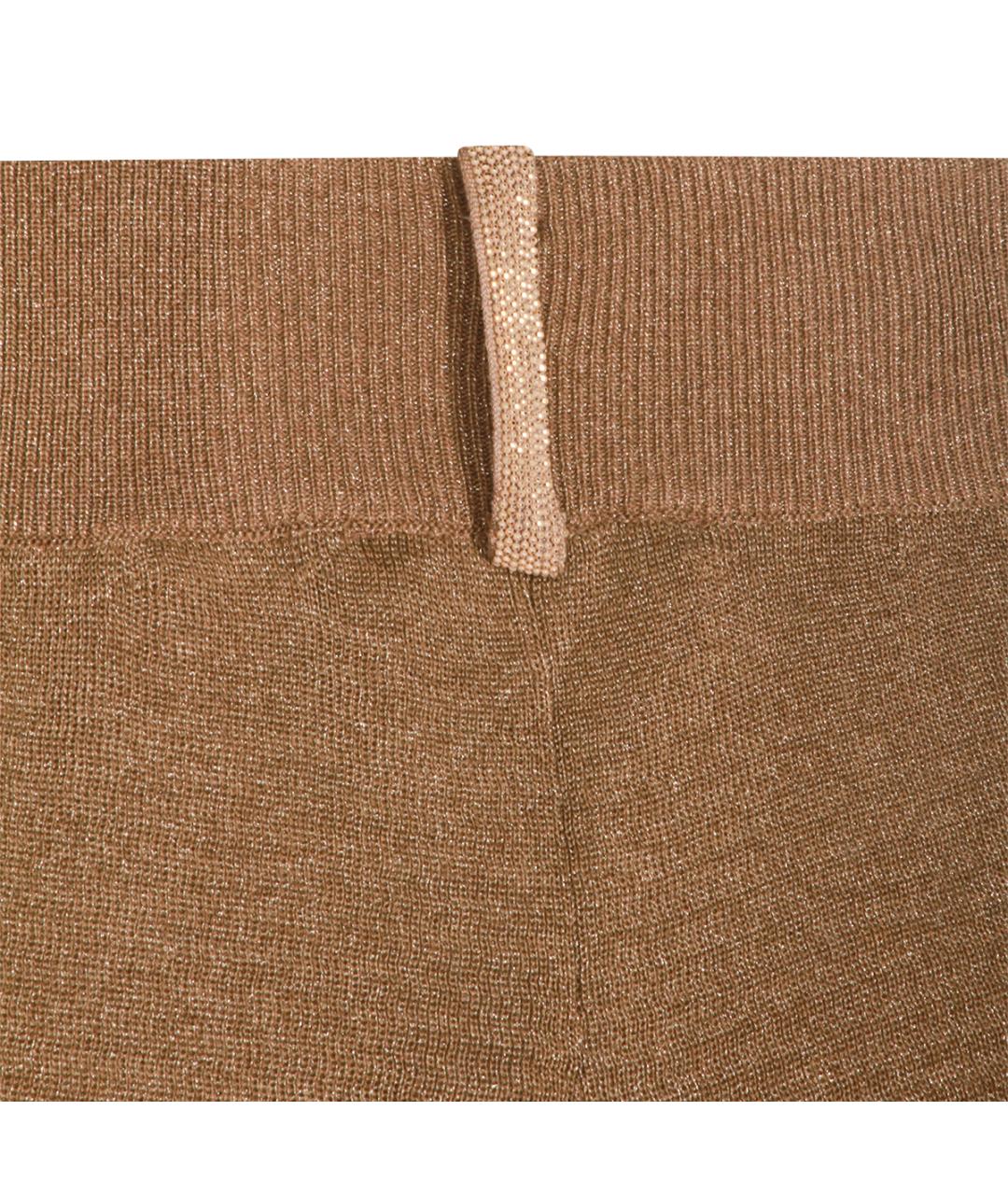 FABIANA FILIPPI Коричневые вискозные прямые брюки, фото 4