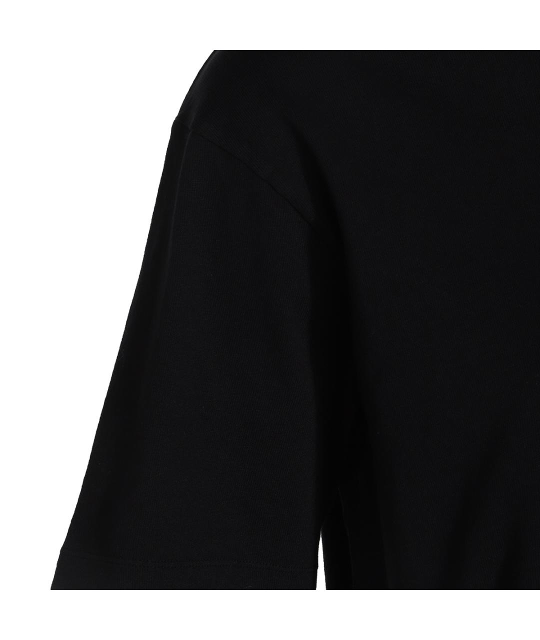 KHAITE Черная хлопковая футболка, фото 3