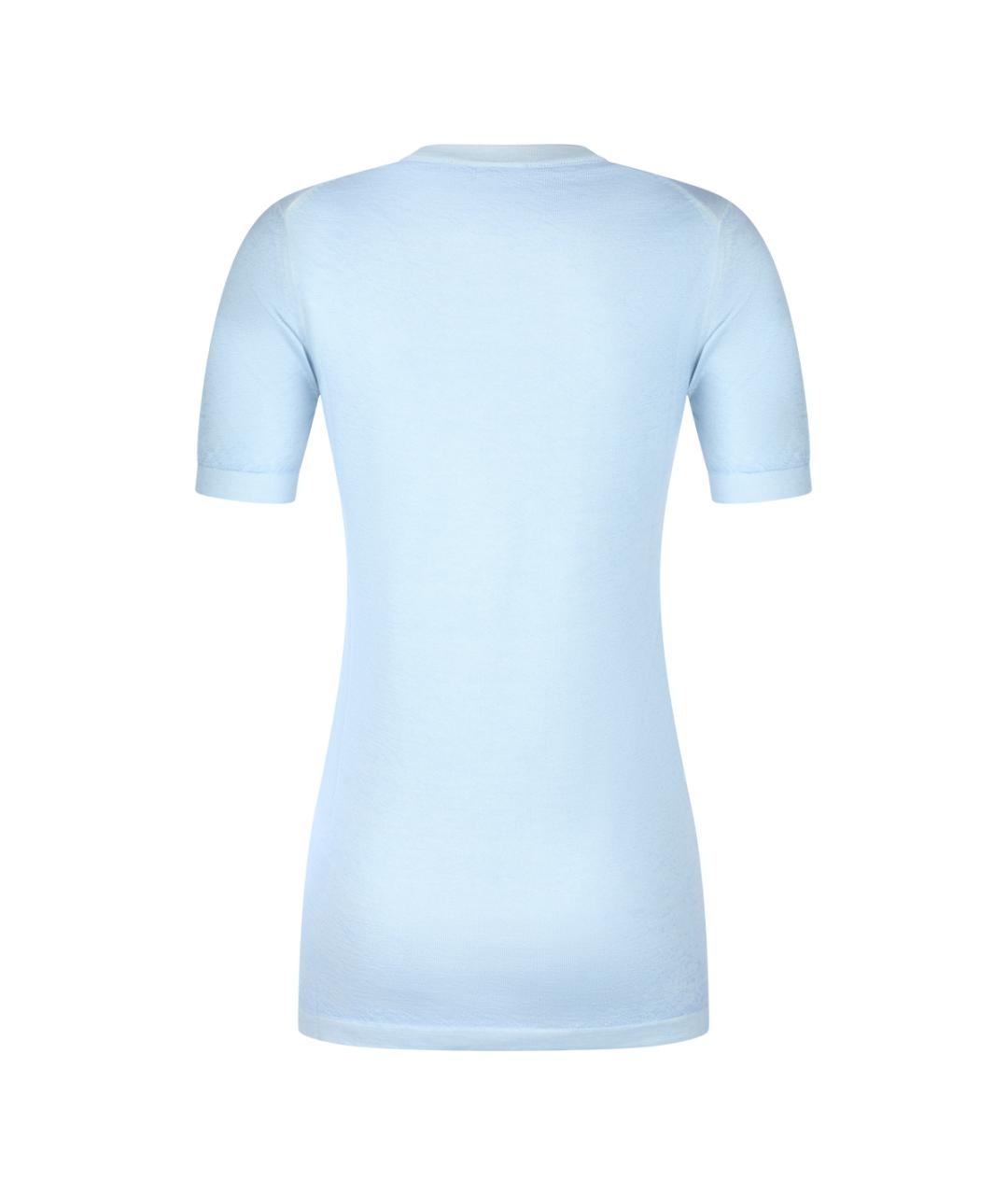 MALO Голубой шерстяной джемпер / свитер, фото 2