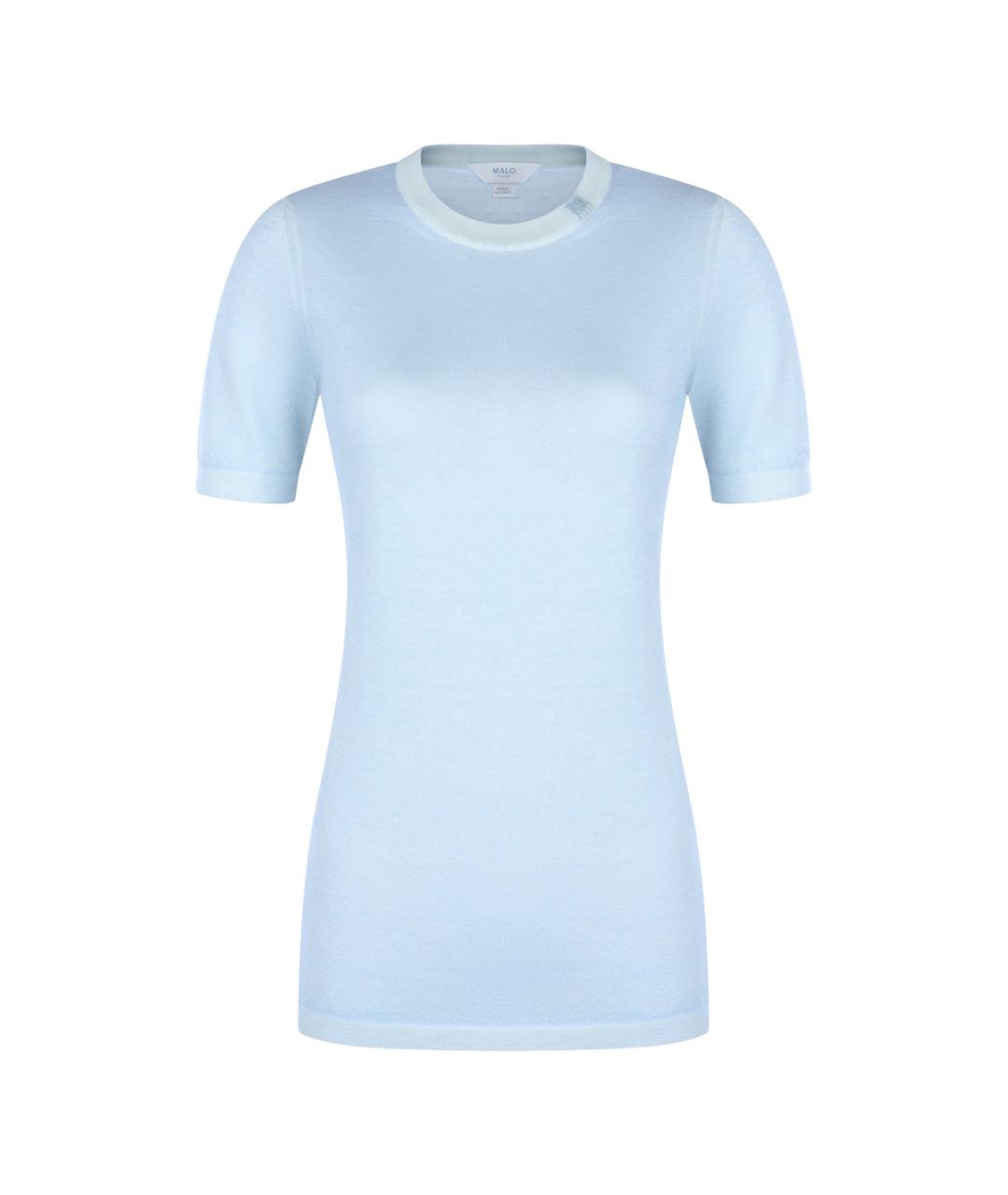 MALO Голубой шерстяной джемпер / свитер, фото 1