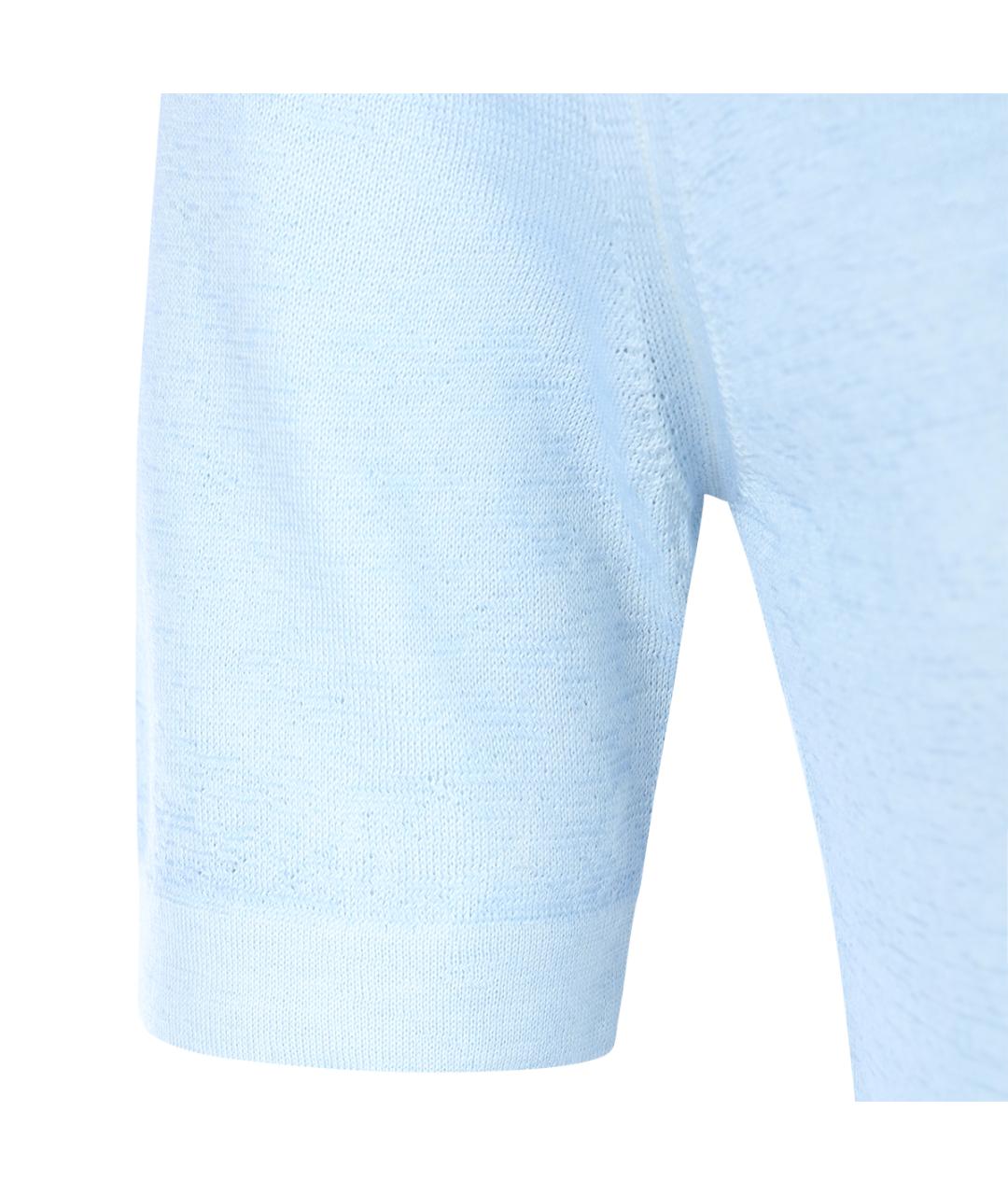 MALO Голубой шерстяной джемпер / свитер, фото 4