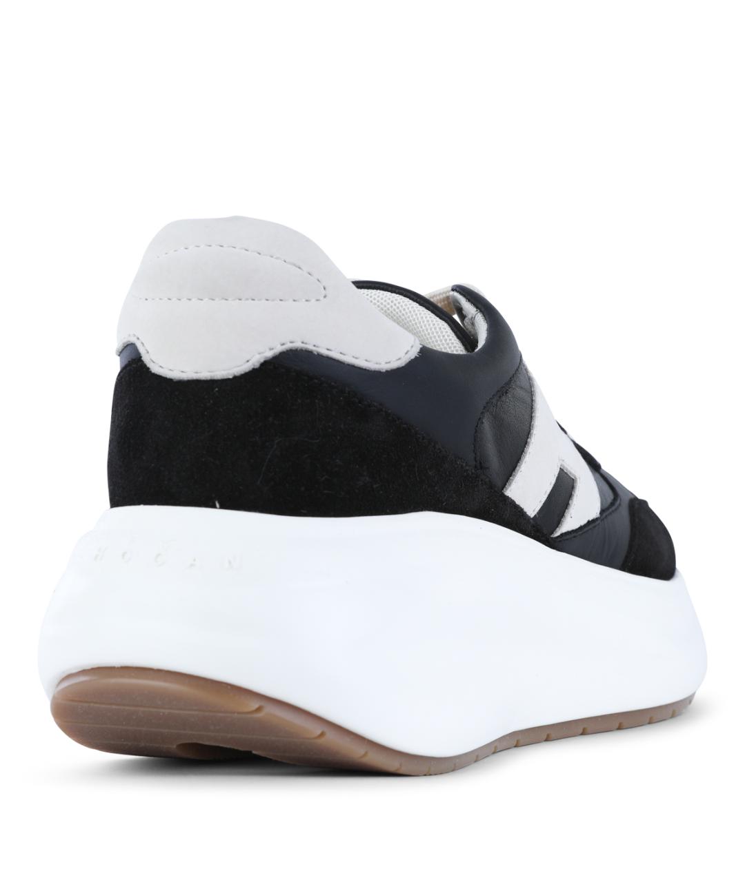 HOGAN Черные кожаные кроссовки, фото 3