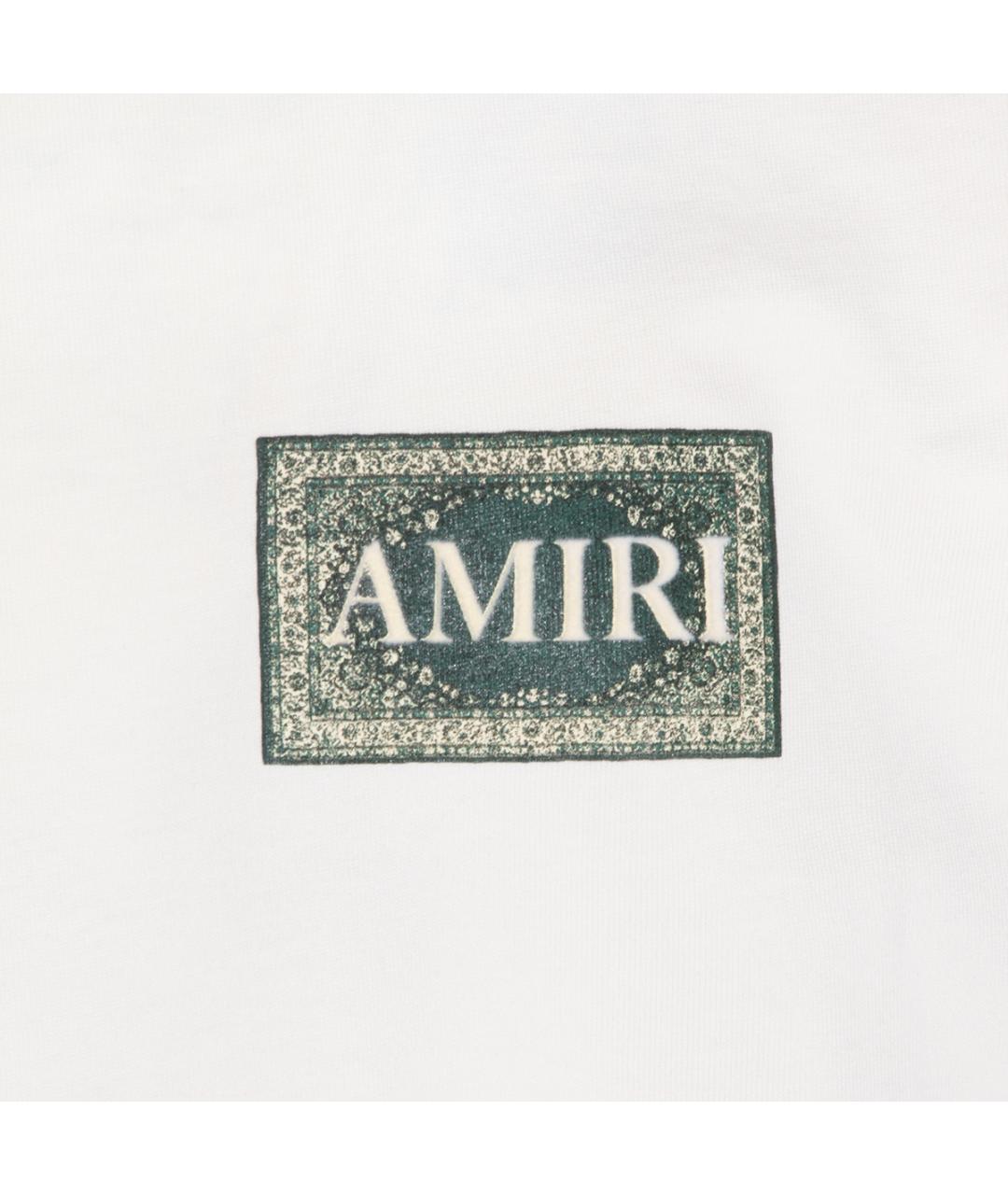 AMIRI Белая хлопковая футболка, фото 3